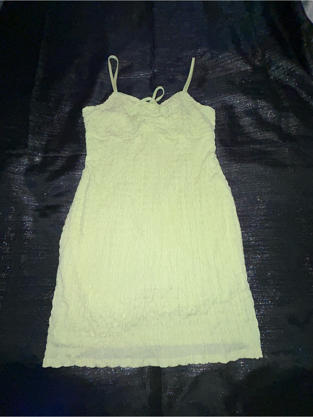 No Boundaries Pale Lime Spaghetti Strap Sundress